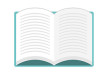 Open Book Flat Vector Graphic