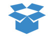 Open Box Flat Blue Icon