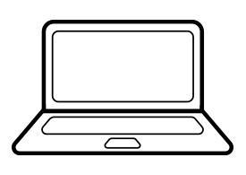 Outline Notebook Computer Vector Icon