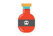 Poison Bottle Flat Vector Illustration