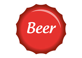 Red Beer Bottle Cap