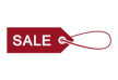 Red Sale Label With Twine