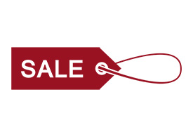 Red Sale Label With Twine