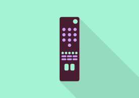 TV Remote Flat Vector Icon