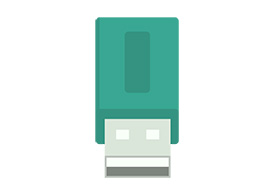 USB Flash Drive Flat Vector Icon