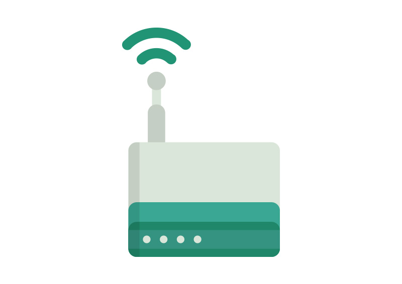 Download Wifi Router Free Flat Vector Icon