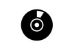 Black Simple CD Vector Icon