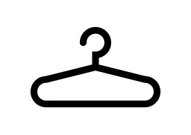 Black Simple Coat Hanger Icon