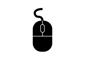 Black Simple Computer Mouse Icon
