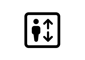Black Simple Elevator Vector Icon