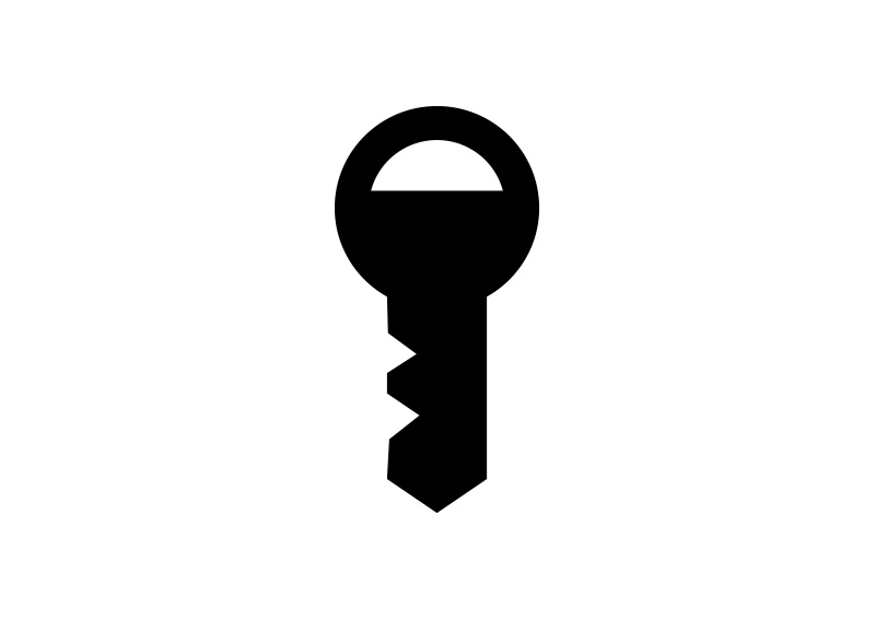 Download Black Simple Key Vector Icon