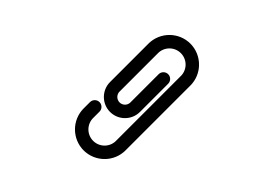 Black Simple Paper Clip Icon