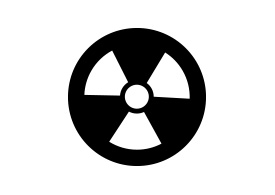 Black Simple Radioactive Vector Icon