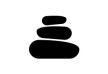 Black Simple Spa Stones Vector Icon