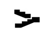 Black Simple Stairs Vector Icon