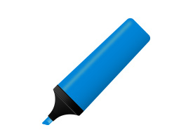 Blue Marker Free Realistic Vector