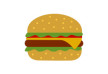 Flat Hamburger Vector Illustration