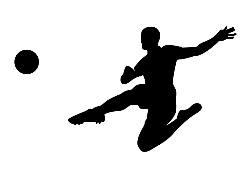 soccer player silhouette