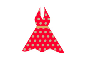 Red Dotted Women Dress