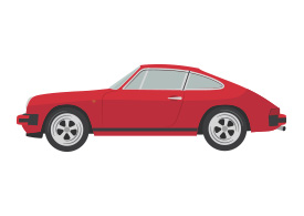 Red Porsche 911SC Vector Car Illustration