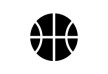 Simple Black Basketball Icon