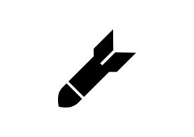 Simple Black Bomb Icon