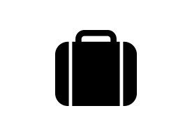 Simple Black Briefcase Icon