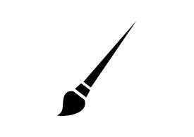 Simple Black Brush Vector Icon