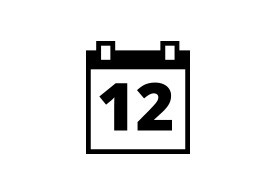Simple Black Calendar Vector Icon