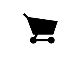 Simple Black Shopping Cart Icon