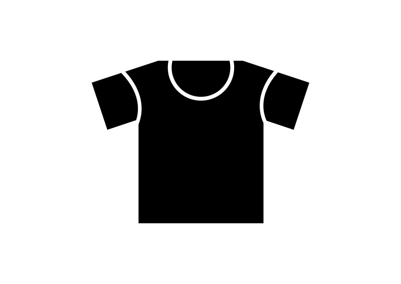Download Simple Black T-shirt Vector Icon