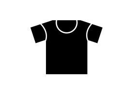 Simple Black T-shirt Vector Icon