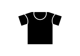 Simple Black T-shirt Vector Icon