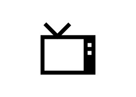 Simple Black Television Icon