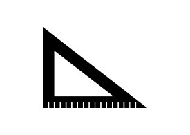 Simple Black Vector Ruler Icon