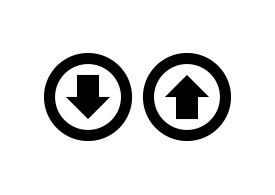 Up And Down Arrow Circles Icons