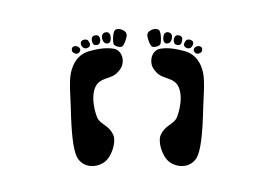 Human Footprints Vector