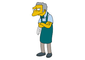 Morris Moe Szyslak Simpsons Vector Character