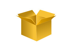 Open Yellow Box Vector