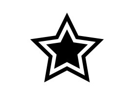Simple Black And White Star Icon