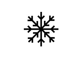 Simple Black Vector Snowflake