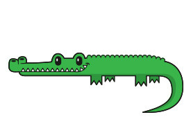Vector Alligator Illustration