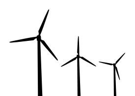 Windmills Vector Silhouettes