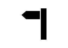 Direction Sign Simple Vector Icon