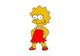 Lisa Marie Simpson Free Vector Cartoon Character