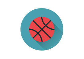 Basketball Flat Vector Icon