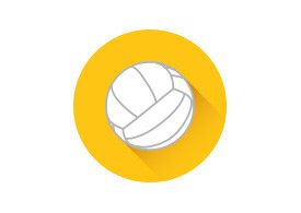 Flat Volleyball Icon