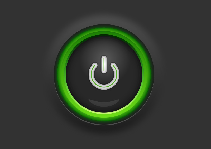 green-power-button-vector-illustration