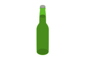 Isometric Vector Beer Bottle