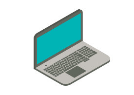 Laptop Isometric Flat Vector Illustration